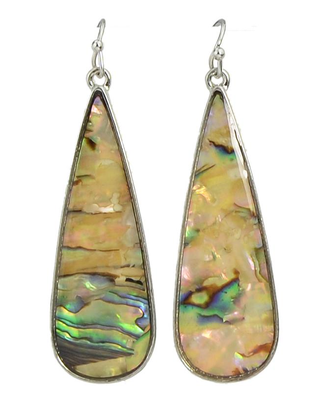Romwe New Model Triangle Imitation Gemstone Long Drop Earrings