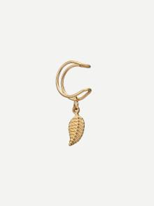Romwe Leaf Detail Ear Clip Earring 1pc