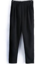 Romwe High Waist With Pockets Black Pant