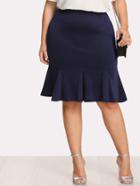 Romwe Fishtail Pencil Skirt