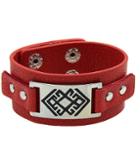 Romwe Snap Leather Red Bracelet