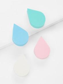 Romwe Water Drop Shaped Makeup Puff 4pcs