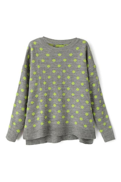 Romwe Asymmetric Dot Print Jumper