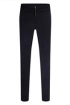 Romwe Zippered High-elastic Waist Slim Pants