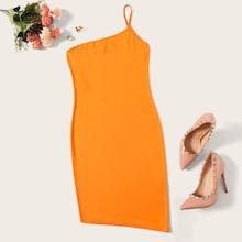Romwe One Shoulder Form Fitting Dress