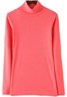 Romwe High Neck Long Sleeve Slim Red T-shirt