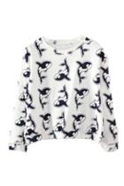 Romwe Dolphin Print Midriff T-shirt