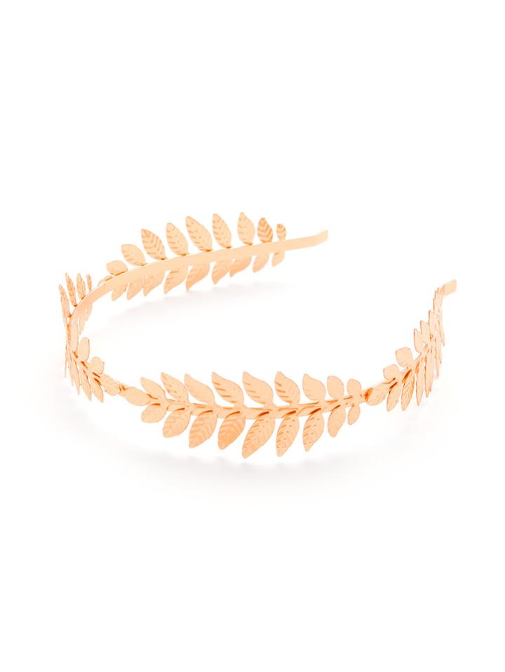 Romwe Leaf Embellished Headband