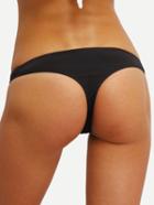 Romwe Plain Black Low-rise Bikini Bottom