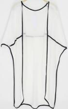 Romwe Bat Sleeve Chiffon White Top