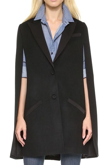 Romwe Lapel Cut-out Black Coat
