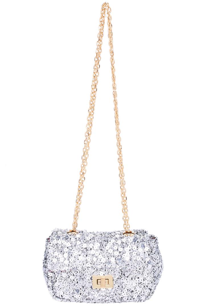 Romwe Romwe Silver Sequined Bag