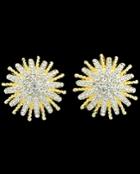 Romwe White Diamond Daisy Earrings