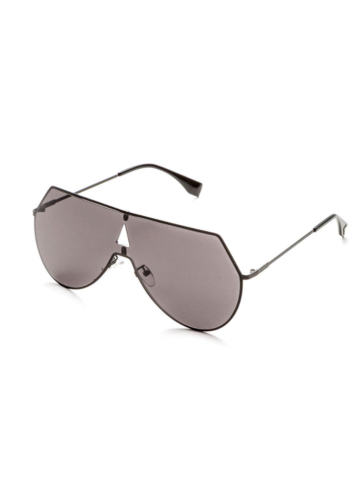 Romwe Grey Lens Triangle Cutout Detail Sunglasses