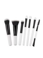Romwe Black And White Makeup Brush Set