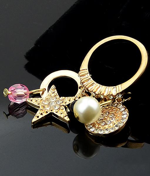 Romwe Diamante Star Bead Ring