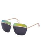 Romwe Golden Frame Fashionable Sunglasses