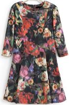 Romwe Floral Print Vintage Dress