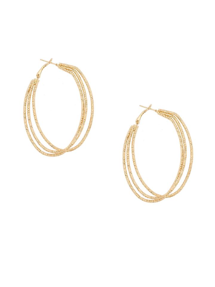 Romwe Golden Fashionable Geometric Earrings