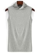 Romwe High Neck Grey Tank Top