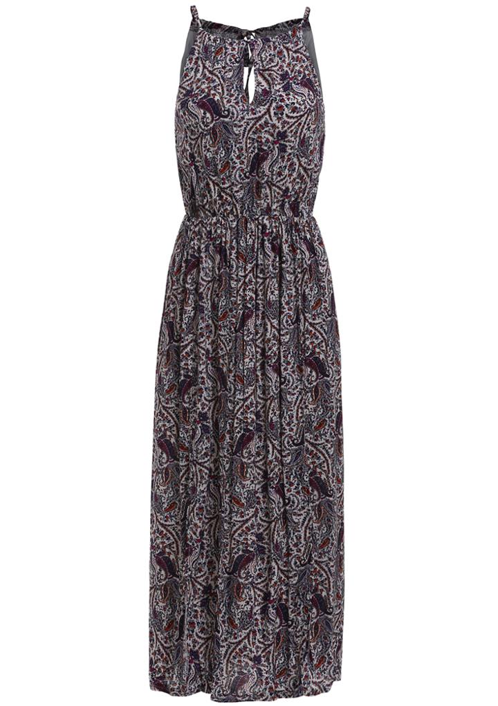 Romwe Halter Paisley Print Multicolor Dress