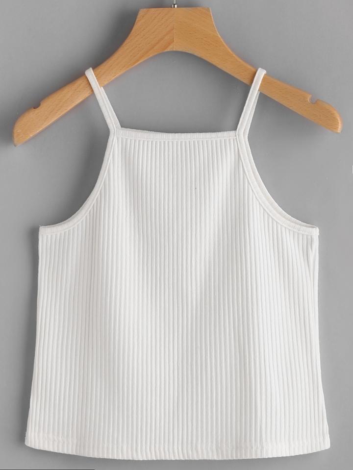 Romwe Ribbed Cami Top