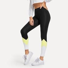 Romwe Cut And Sew Skinny Leggings