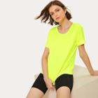 Romwe Neon Lime Solid Tee