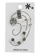 Romwe Flower & Geometric Design Stud Earring Set