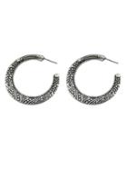 Romwe Ancient Silver Color Retro Pattern Exquisite Fashion Earrings