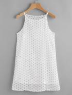 Romwe Textured Dots A-line Cami Dress