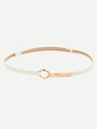 Romwe White Interlock Thin Belt