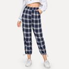 Romwe Plaid Print Pant