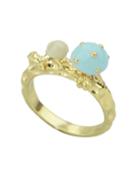 Romwe Blue Lovely Mushroom Lady's Ring