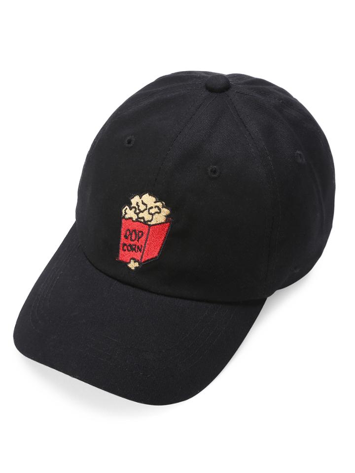 Romwe Popcorn Embroidery Baseball Cap