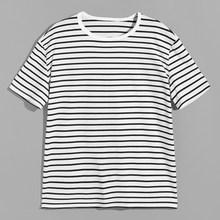 Romwe Men Striped Tunic Tee
