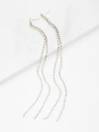 Romwe Long Chain Design Drop Earrings