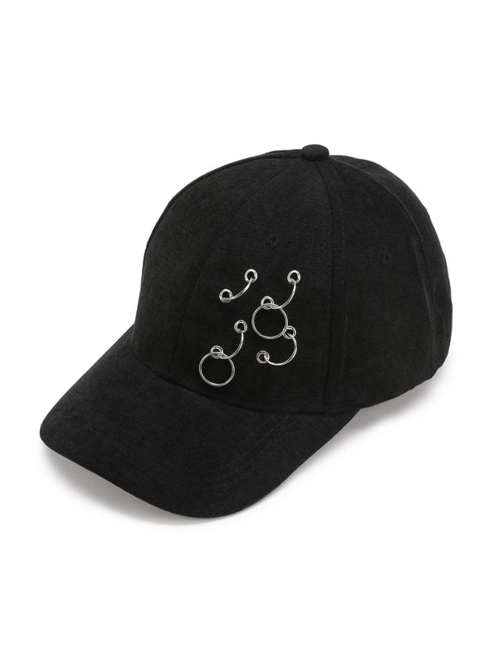 Romwe Multi Ring Embellished Baseball Cap