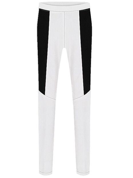 Romwe Elastic Waist Color-block Slim Pant