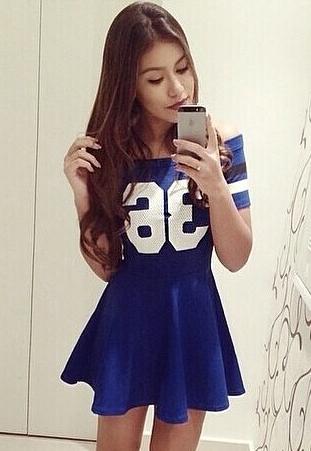 Romwe 36 Print Flouncing Dress