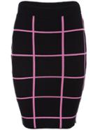 Romwe Plaid Bodycon Red Skirt
