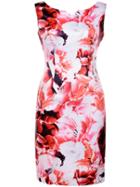 Romwe Multicolor Backless Floral Sheath Dress