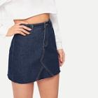 Romwe Pocket Back Bodycon Denim Skirts