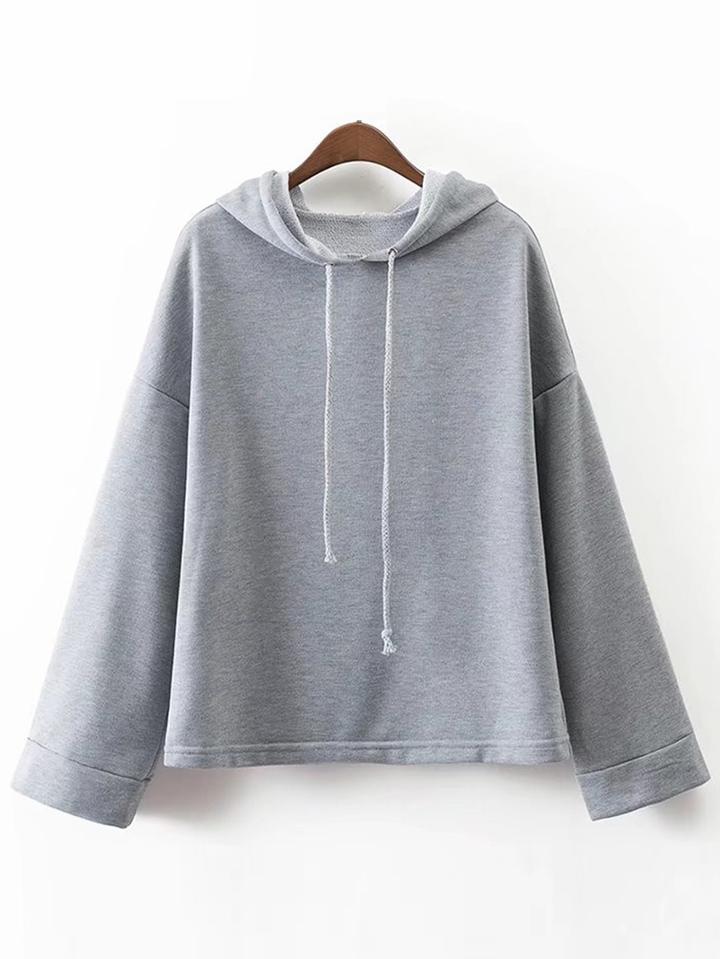 Romwe Drop Shoulder Boyfriend Hoodie