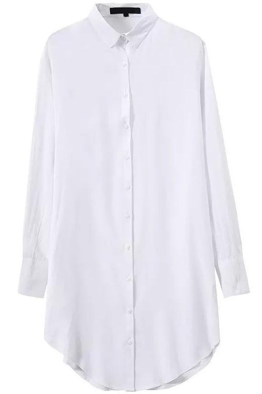 Romwe Lapel With Buttons White Blouse