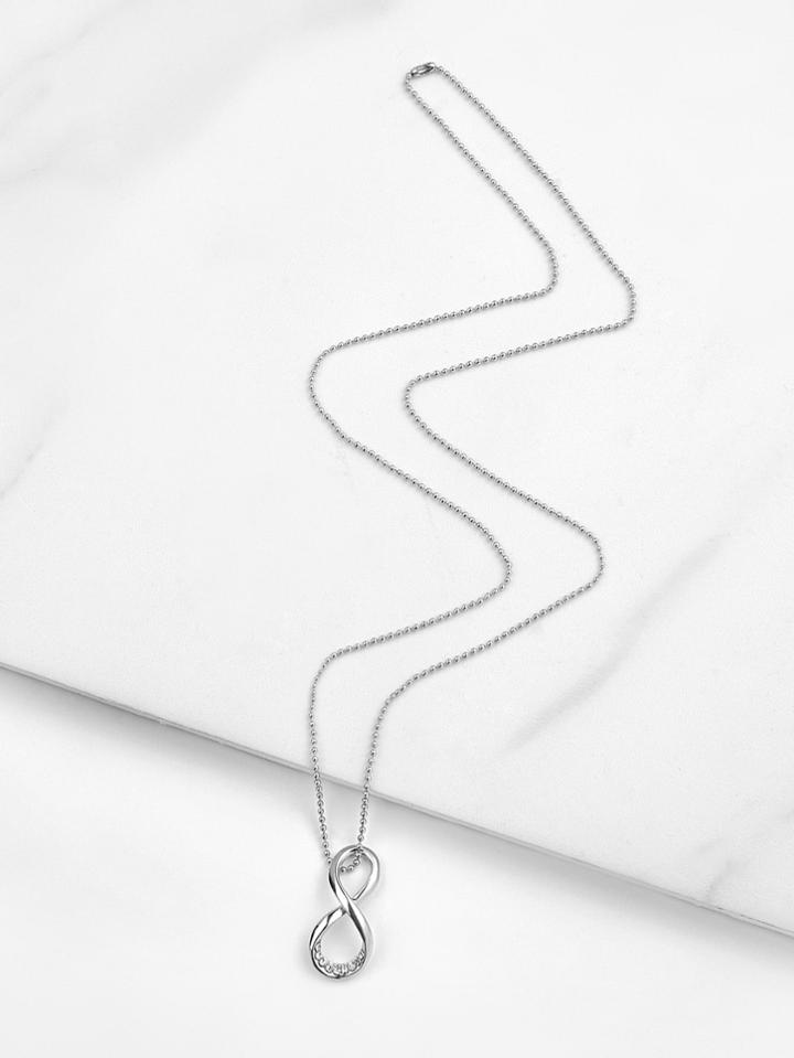 Romwe Open Twist Pendant Necklace