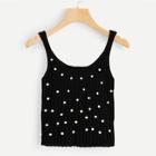 Romwe Beaded Decoration Cami Top
