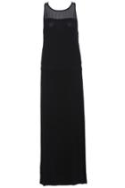 Romwe Romwe Dual-tone Pleated Black Sleeveless Dress