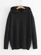 Romwe Hooded Jersey Jumper