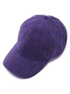 Romwe Purple Corduroy Baseball Cap